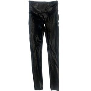 SPANX Faux Leather Look Leggings Black High Rise S/P